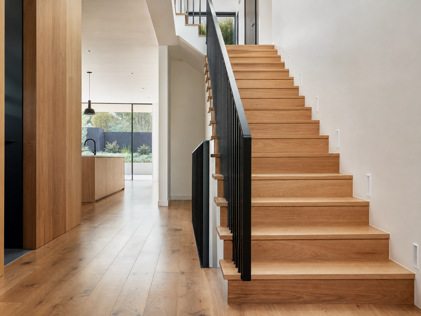 Contemporary staircase and balustrade detail